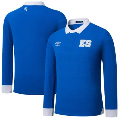 Umbro Blue El Salvador National Team 2025 Home Replica Long Sleeve Jersey