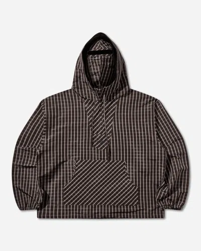 Umbro Check Masked Anorak Burgundy In Red