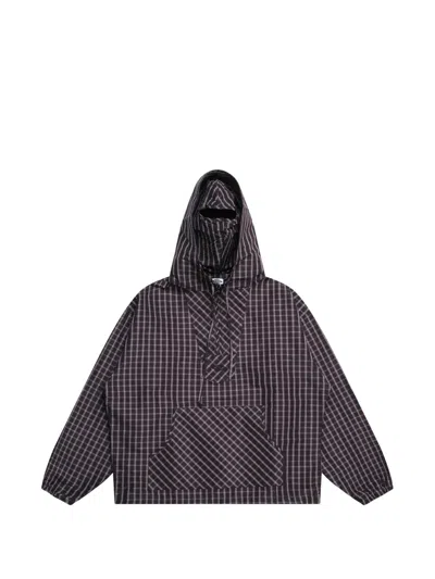 Umbro Check Masked Jacket In Brown