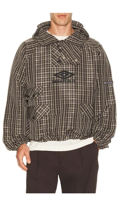 Umbro Check Smock Anorak In Brown