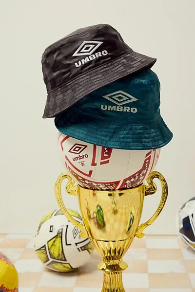 Umbro Checkerboard Bucket Hat In Black Beauty/white, Men's At Urban Outfitters