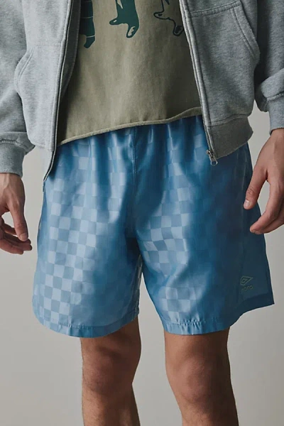 Umbro Checkerboard Pattern 7" Short In Aster/mist, Men's At Urban Outfitters
