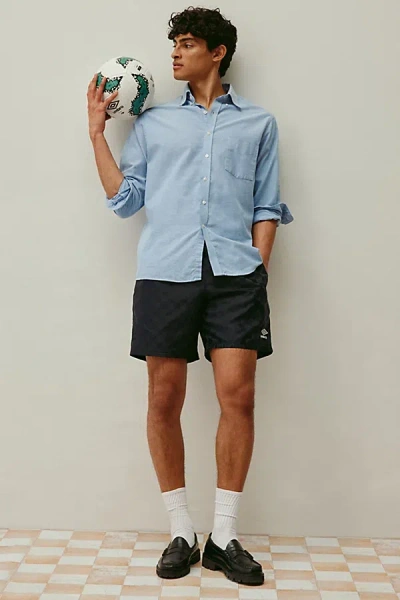 Umbro Checkerboard Pattern 7" Short In Black, Men's At Urban Outfitters