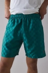 Umbro Checkerboard Pattern 7" Short In Storm/sage, Men's At Urban Outfitters
