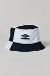 Umbro Colorblock Logo Bucket Hat In Black/white, Men's At Urban Outfitters In White