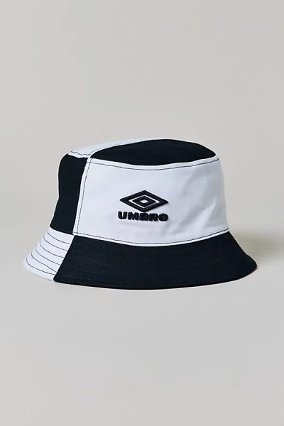 Umbro Colorblock Logo Bucket Hat In Black/white, Men's At Urban Outfitters