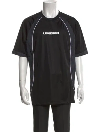 Pre-owned Umbro Crew Neck Short Sleeve T-shirt In Black