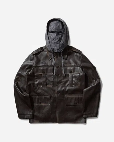 Umbro Eco Leather Service Jacket Burnt In Brown