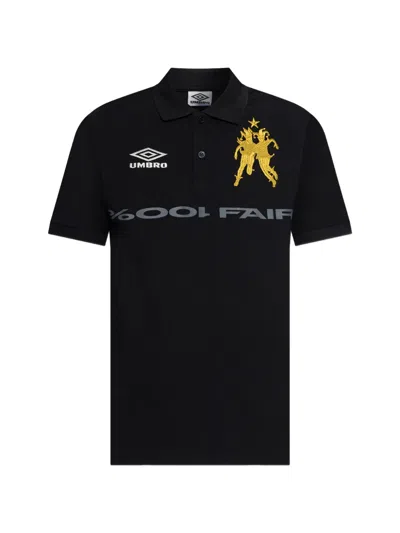 Umbro Embroidered Polo Shirt In Black