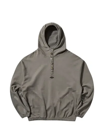 Umbro Explorer Button-up Hoodie In Grey