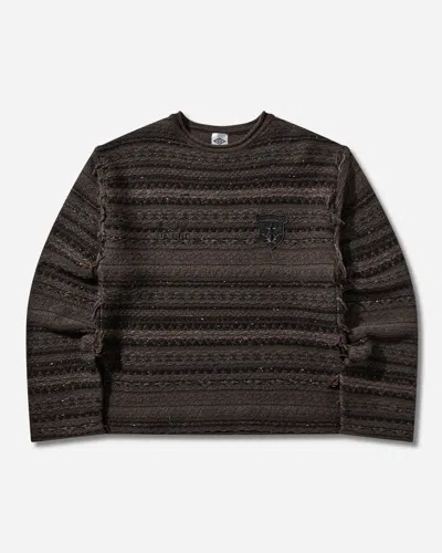 Umbro Fair Isle Crest Crewneck Sweater Black / Brown In Multicolor