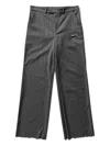 Umbro Frayed Pinstriped Trousers In Gray