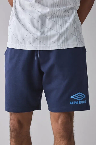 Umbro Iconix Logo Fleece Sweat Short In Dark Navy/vista Blue, Men's At Urban Outfitters