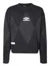Umbro Argyle Cotton Blend Sweater In Black