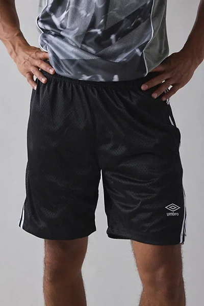 Umbro Lacrosse 8" Mesh Short In Black Beauty/white, Men's At Urban Outfitters
