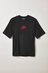 Umbro Logo Graphic Boxy Tee In Black, Men's At Urban Outfitters