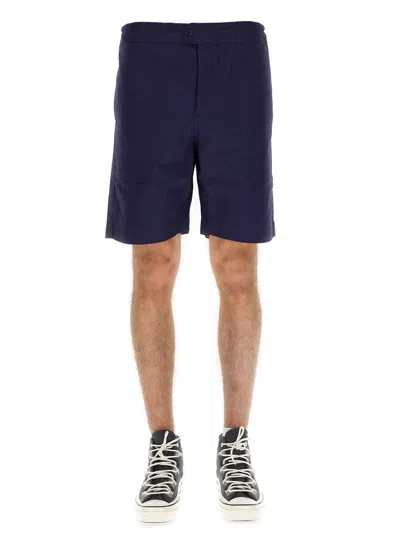 Umbro X Ymc Logo-patch Shorts In Blue