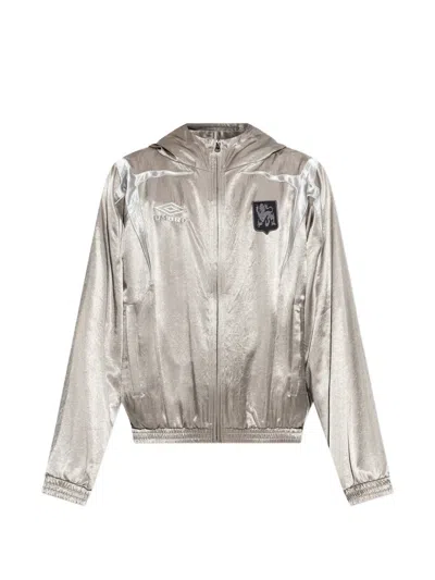 Umbro Logo-patch Hoodie In Neutral