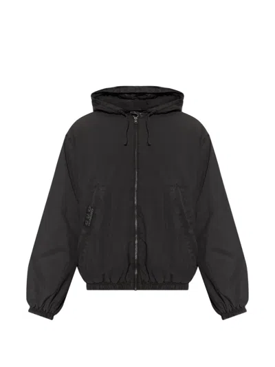 Umbro Logo-patch Hooded Jacket In Black