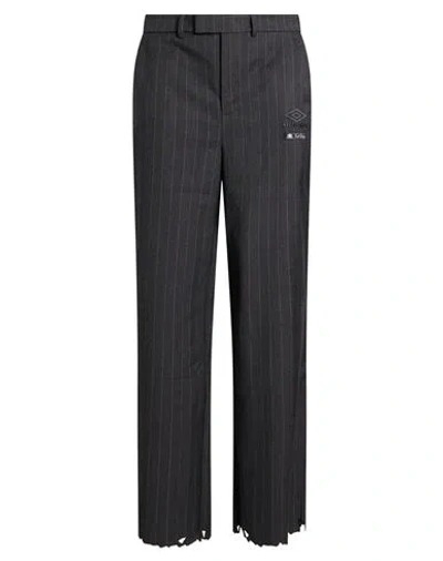 Umbro Man Pants Charcoal Size S Polyester, Viscose, Elastane In Black
