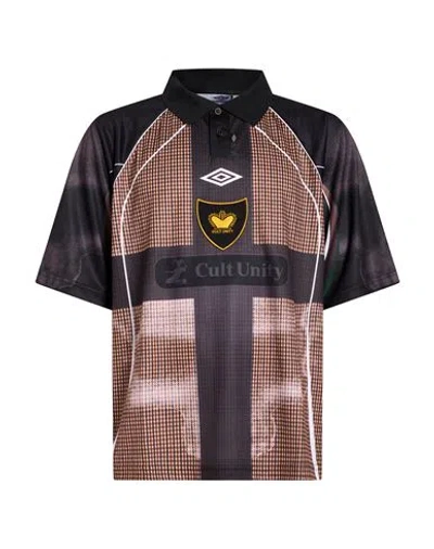 Umbro Man Polo Shirt Brown Size Xl Polyester