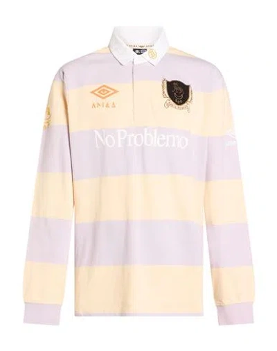 Umbro Man Polo Shirt Lilac Size L Cotton In Multi