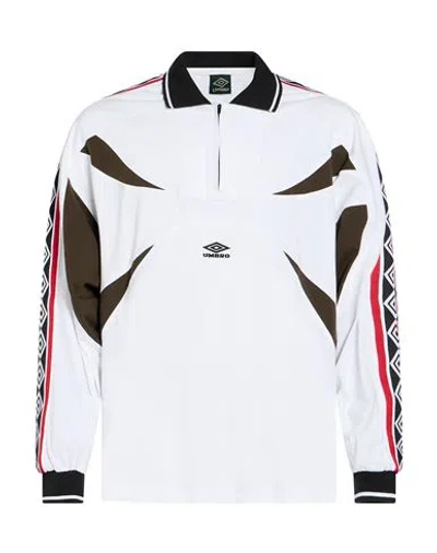Umbro Man Polo Shirt White Size L Cotton
