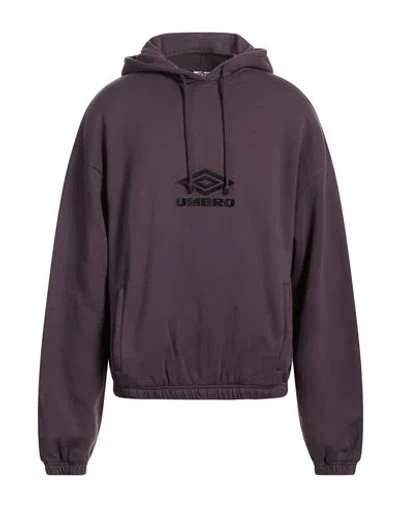 Umbro Man Sweatshirt Dark Purple Size Xl Cotton In Blue