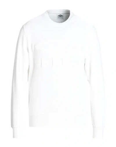Umbro Man Sweatshirt White Size L Cotton, Polyester