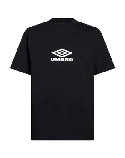 Umbro Man T-shirt Black Size Xl Cotton In Blue