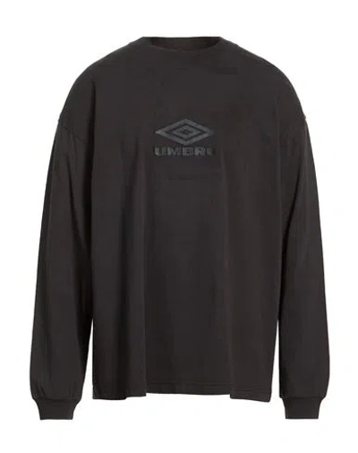Umbro Man T-shirt Charcoal Size Xl Cotton In Gray