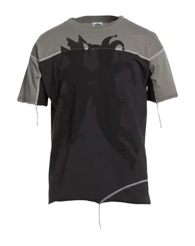 Umbro Man T-shirt Grey Size S Cotton In Black