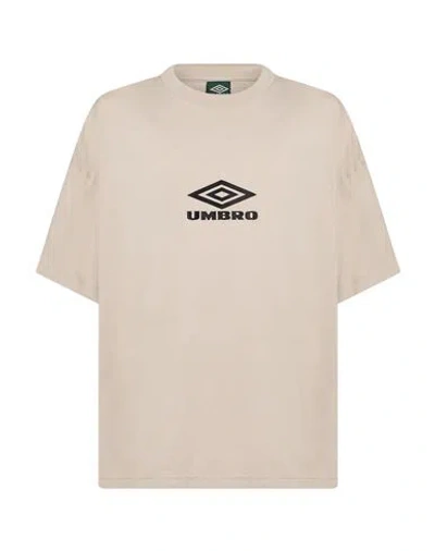 Umbro Man T-shirt Taupe Size Xl Cotton In Neutral