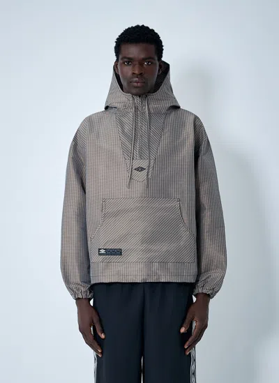 Umbro X Slam Jam Masked Check Anorak In Gray