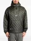 MASKED DIAMOND-QUILTING HOODED JACKET