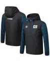 Umbro Men's Black El Salvador National Team Full-zip Hooded Rain Jacket In Black