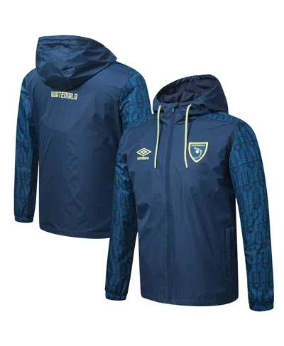 Umbro Men's Navy Guatemala National Team 2025 Full-zip Rain Jacket
