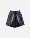 Umbro Breathable Black Bermuda Shorts With Contrasting Red Stripes In Black