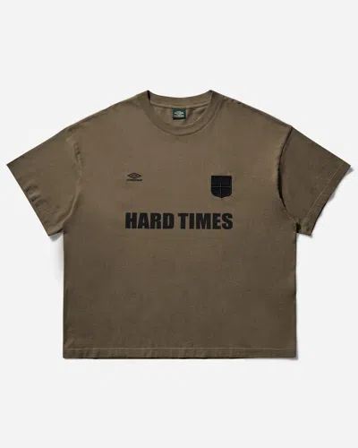Umbro Men S Hard Times T-shirt Army In Brown
