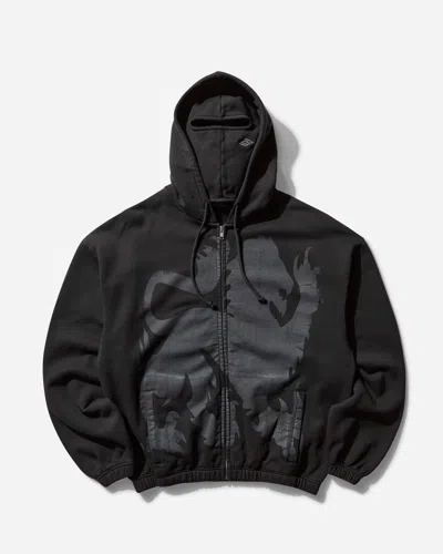 Umbro Men S Heraldic Zip Up Masked Hoodie Washed In Black
