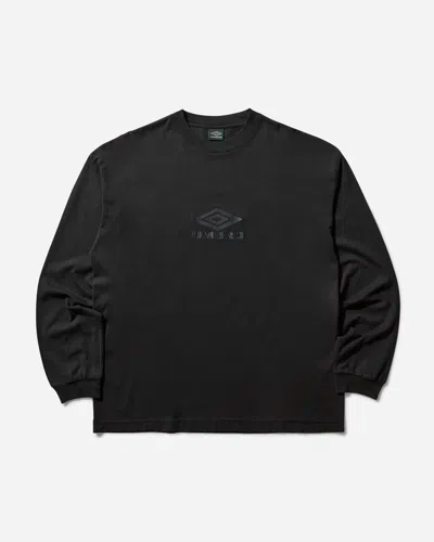 Umbro Men S Og Logo Longsleeve T-shirt Washed In Black