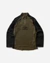 Umbro Men S Tactical Half Zip Sweatshirt Black / Army Green In Multicolor