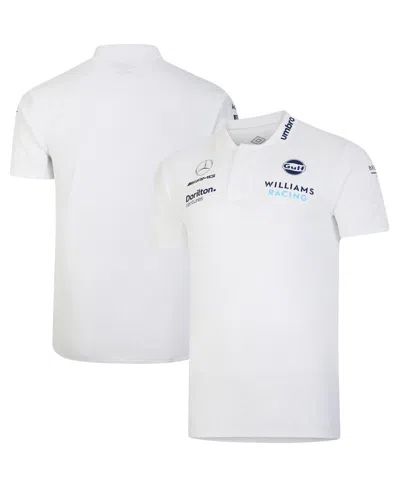 Umbro Men's  White Williams Racing Cvc Media Polo