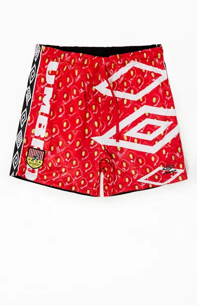 Umbro Men's X Market Studios Reversible Shorts In Black/red