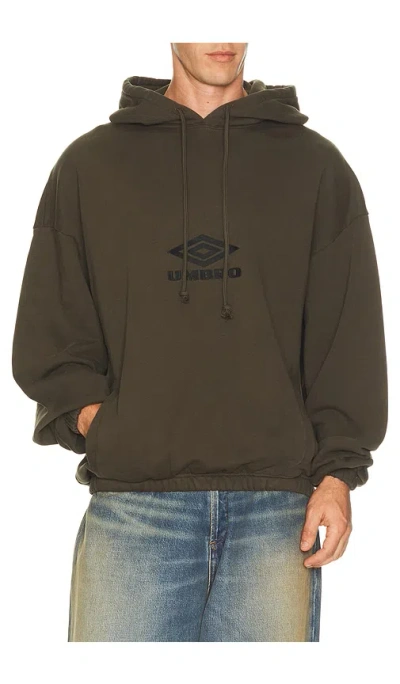 Umbro Og Logo Mask Hoodie In Green