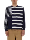 Umbro Patchwork Cotton Sweatshirt In Blue