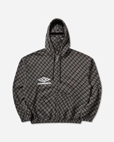 Umbro Plaid Masked Hoodie In Brown