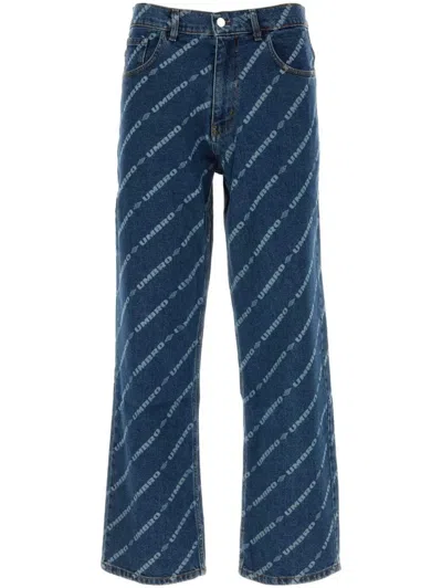 Umbro Lasered Logo Jeans In Blue