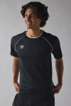 Umbro Raglan Jersey Tee In Black, Men's At Urban Outfitters In Black