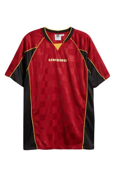 Umbro Raglan Sleeve Football Jersey In Red Dahlia